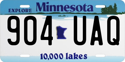 MN license plate 904UAQ