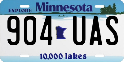 MN license plate 904UAS