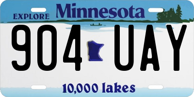 MN license plate 904UAY