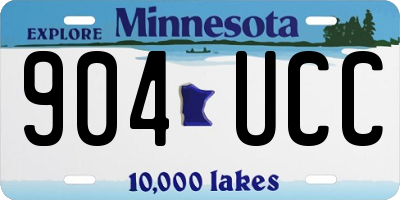 MN license plate 904UCC