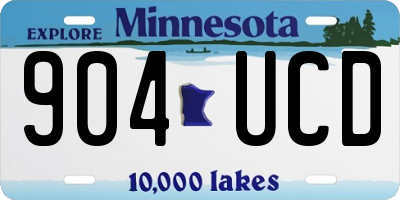 MN license plate 904UCD