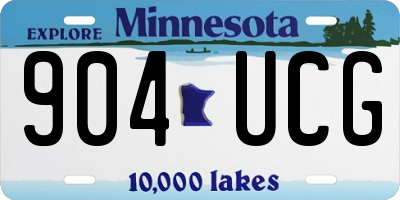 MN license plate 904UCG