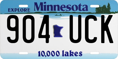 MN license plate 904UCK