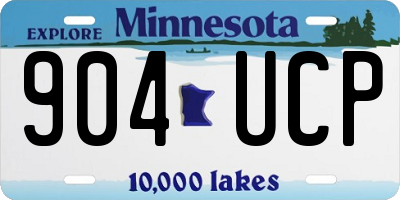 MN license plate 904UCP