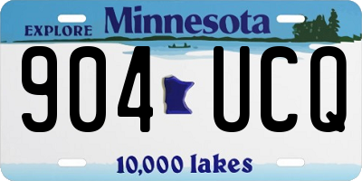 MN license plate 904UCQ