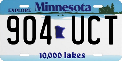 MN license plate 904UCT