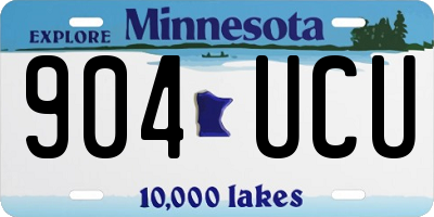 MN license plate 904UCU