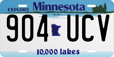 MN license plate 904UCV