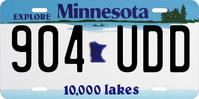 MN license plate 904UDD