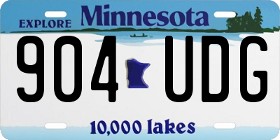 MN license plate 904UDG