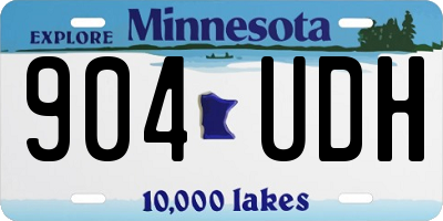 MN license plate 904UDH