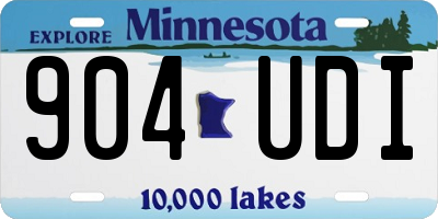 MN license plate 904UDI