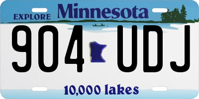 MN license plate 904UDJ