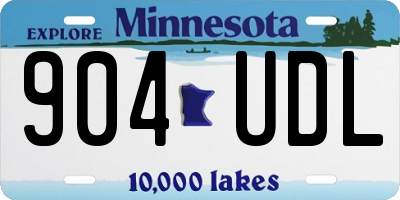 MN license plate 904UDL