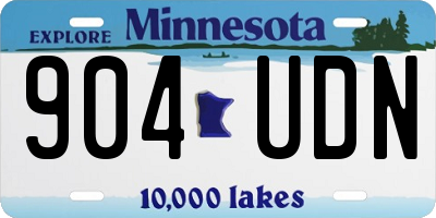 MN license plate 904UDN