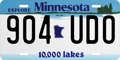 MN license plate 904UDO