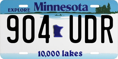 MN license plate 904UDR