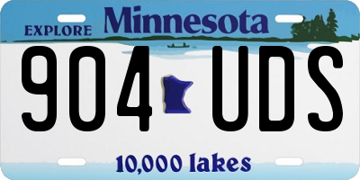 MN license plate 904UDS
