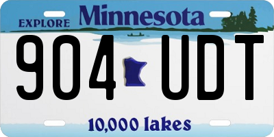 MN license plate 904UDT