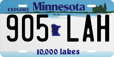 MN license plate 905LAH