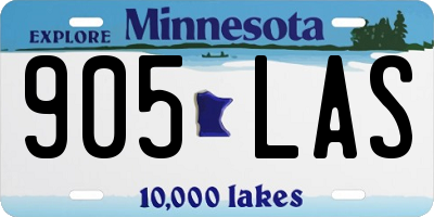 MN license plate 905LAS