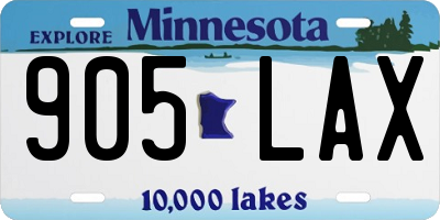 MN license plate 905LAX