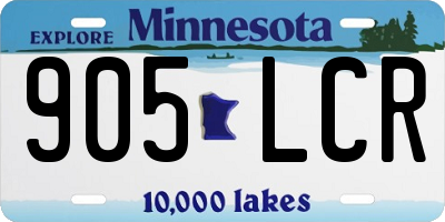 MN license plate 905LCR