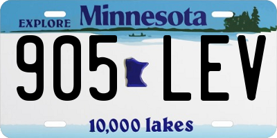 MN license plate 905LEV