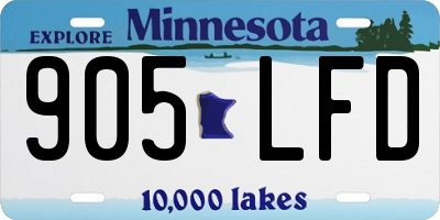 MN license plate 905LFD