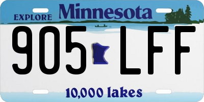 MN license plate 905LFF