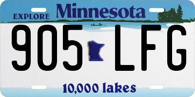 MN license plate 905LFG