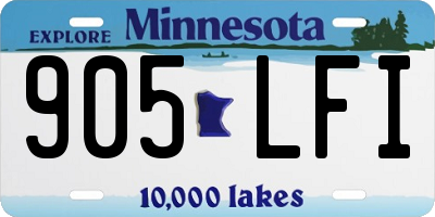 MN license plate 905LFI