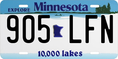 MN license plate 905LFN