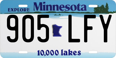 MN license plate 905LFY