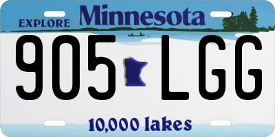 MN license plate 905LGG