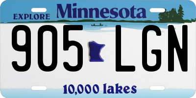 MN license plate 905LGN