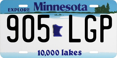 MN license plate 905LGP