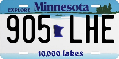 MN license plate 905LHE