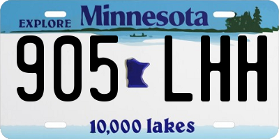 MN license plate 905LHH