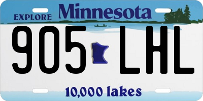 MN license plate 905LHL