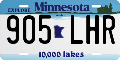 MN license plate 905LHR