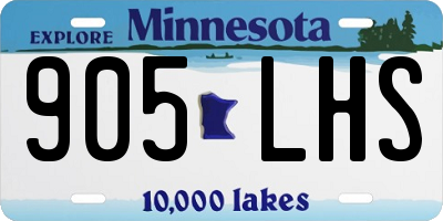 MN license plate 905LHS