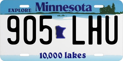 MN license plate 905LHU