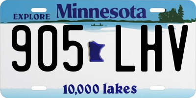 MN license plate 905LHV