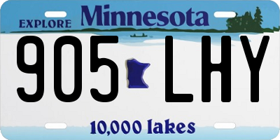 MN license plate 905LHY