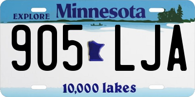 MN license plate 905LJA