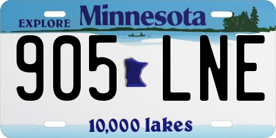 MN license plate 905LNE