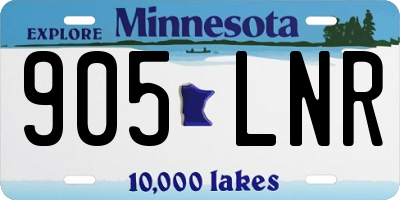 MN license plate 905LNR