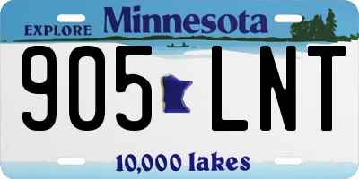 MN license plate 905LNT
