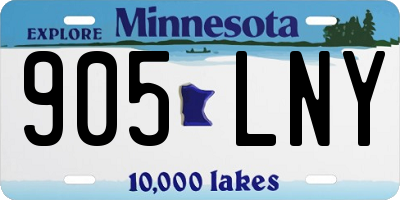 MN license plate 905LNY